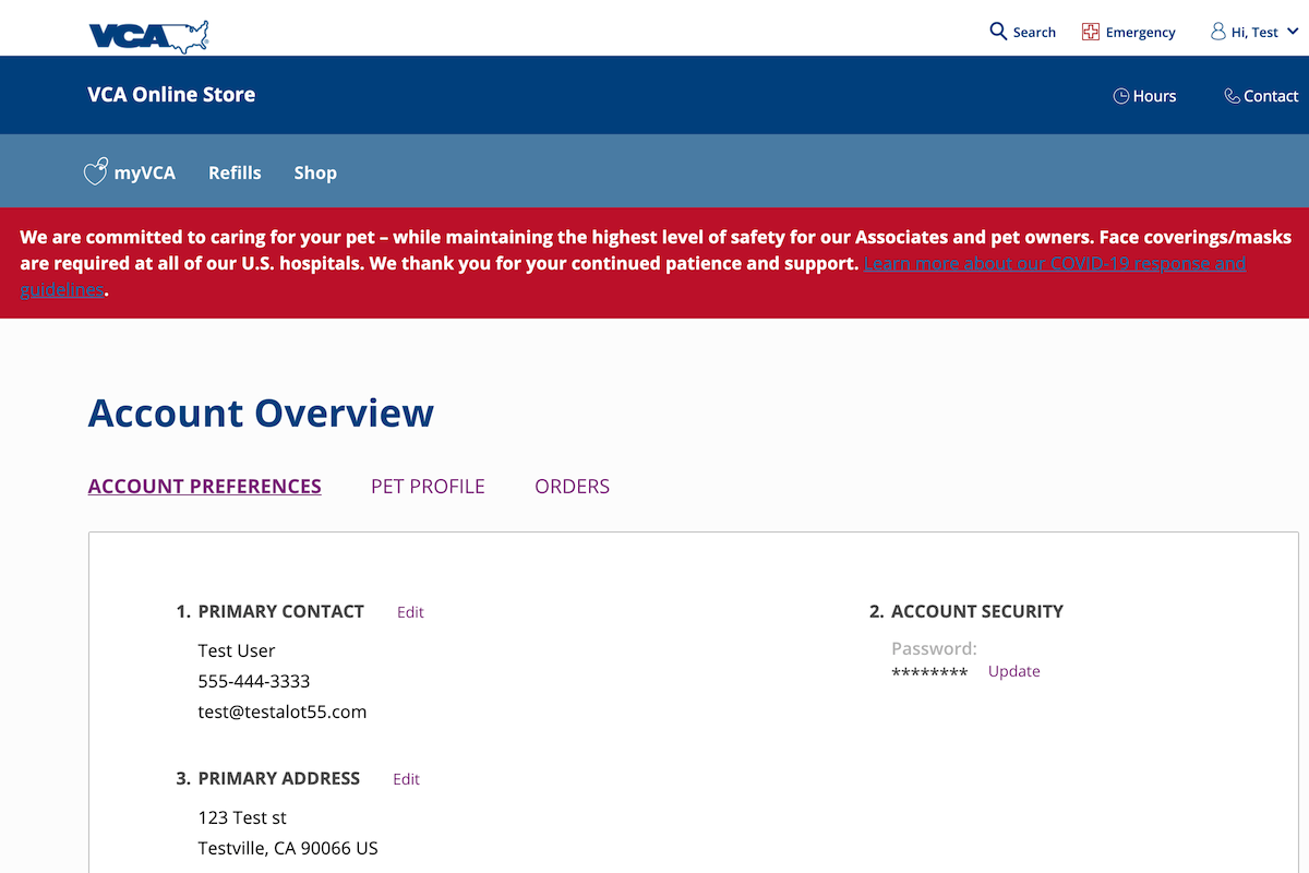 VCA Hospitals myVCA 2