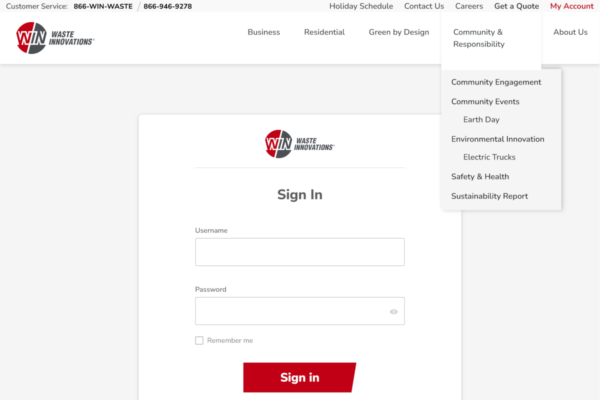 Win-Waste Innovations Website 2