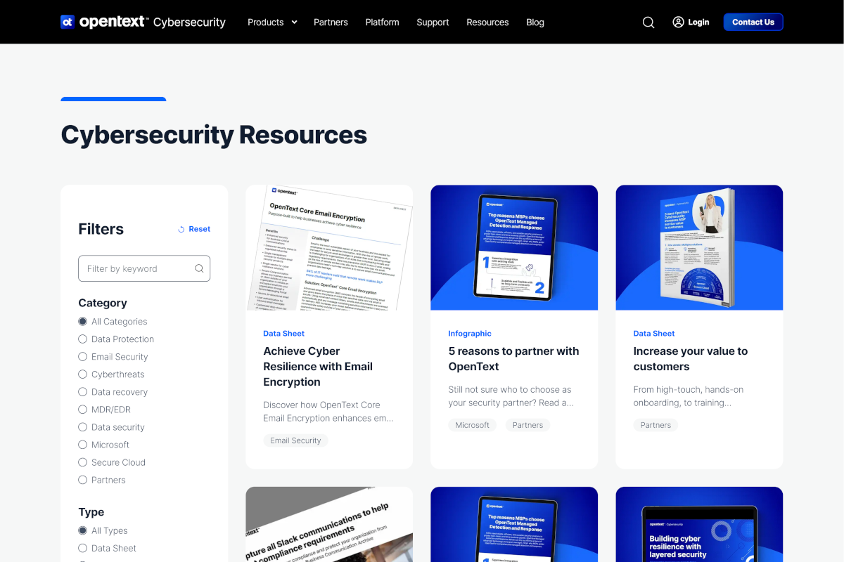 Opentext Cybersecurity Website 3