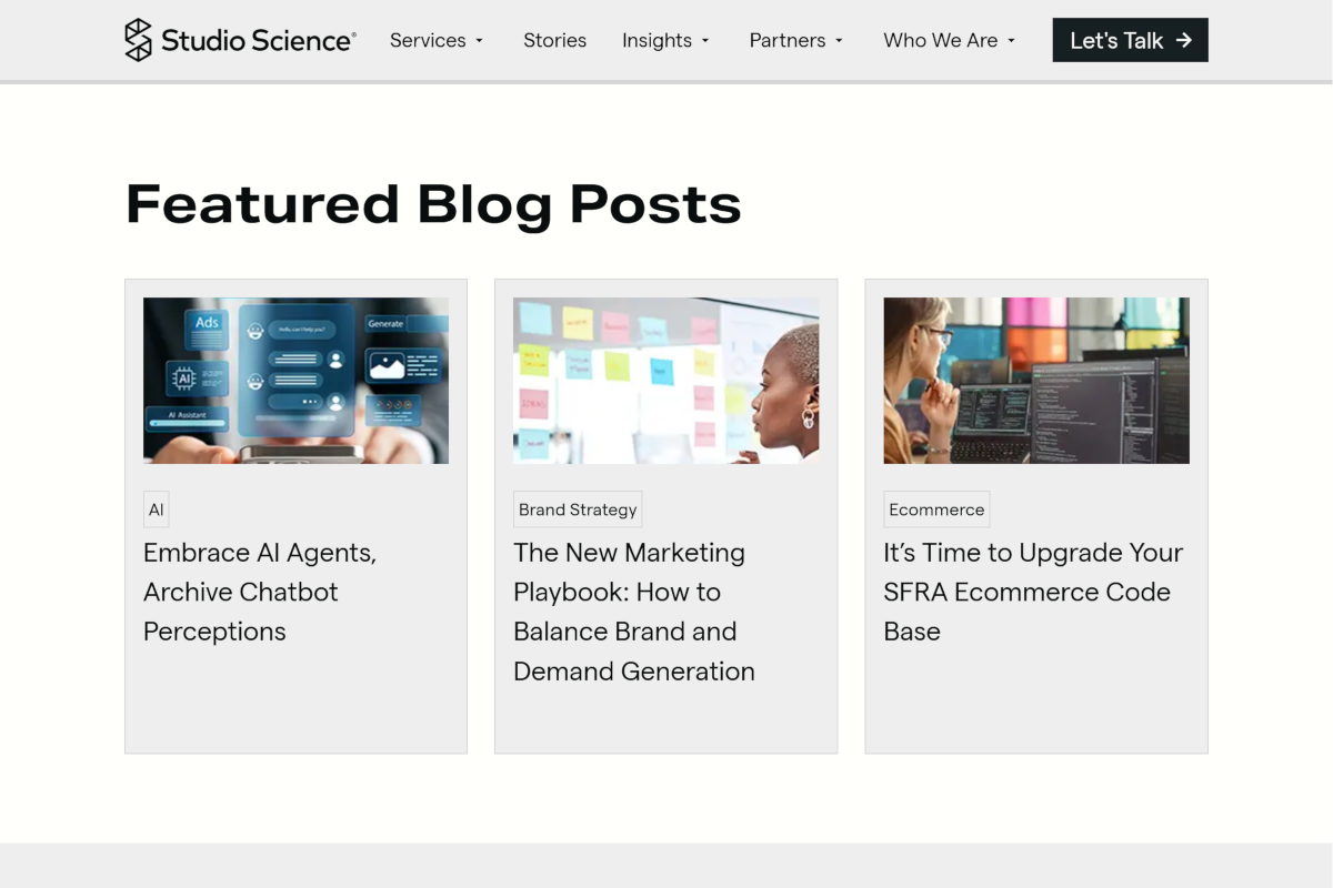 Studio Science Website 2