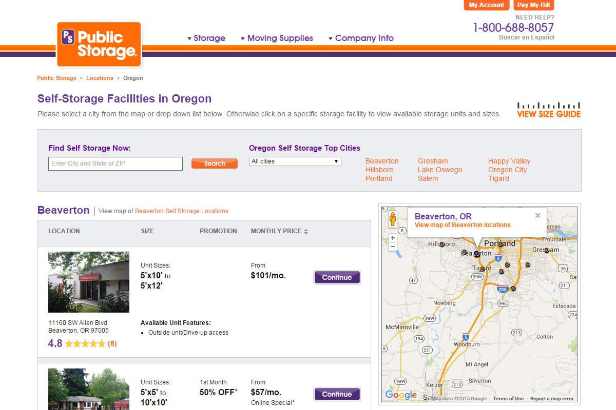 Public Storage SEO Landing Pages 3