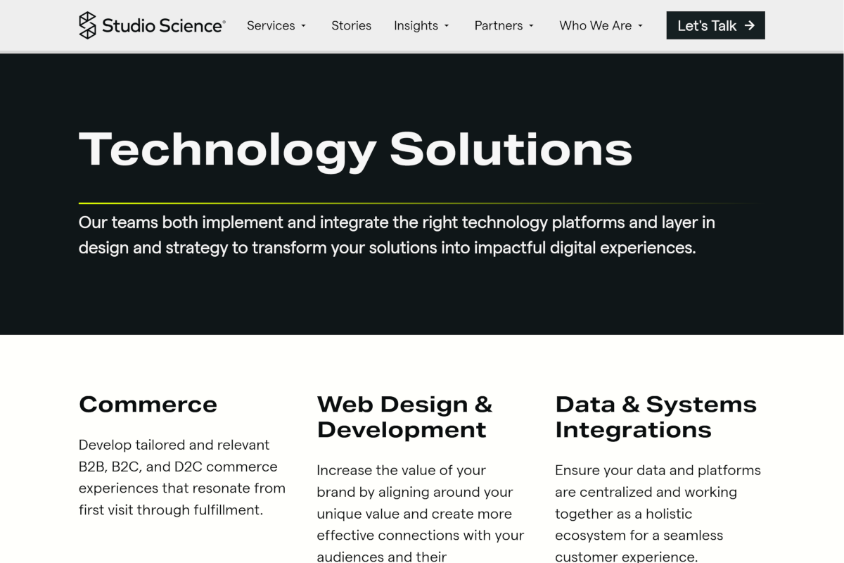 Studio Science Website 3